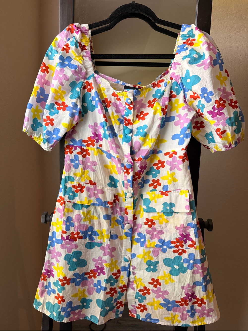 Cider Multicolor Floral Button-Down Dress